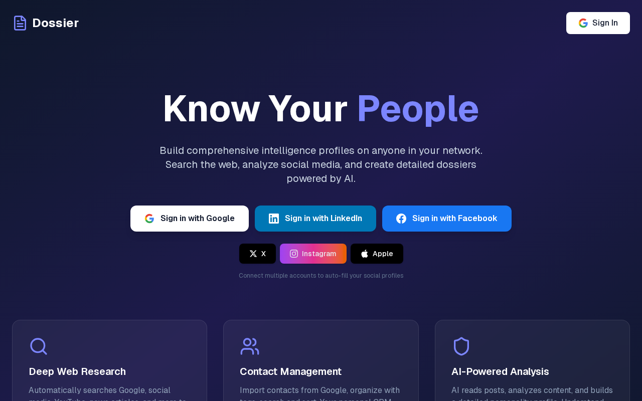 Dossier People Intelligence