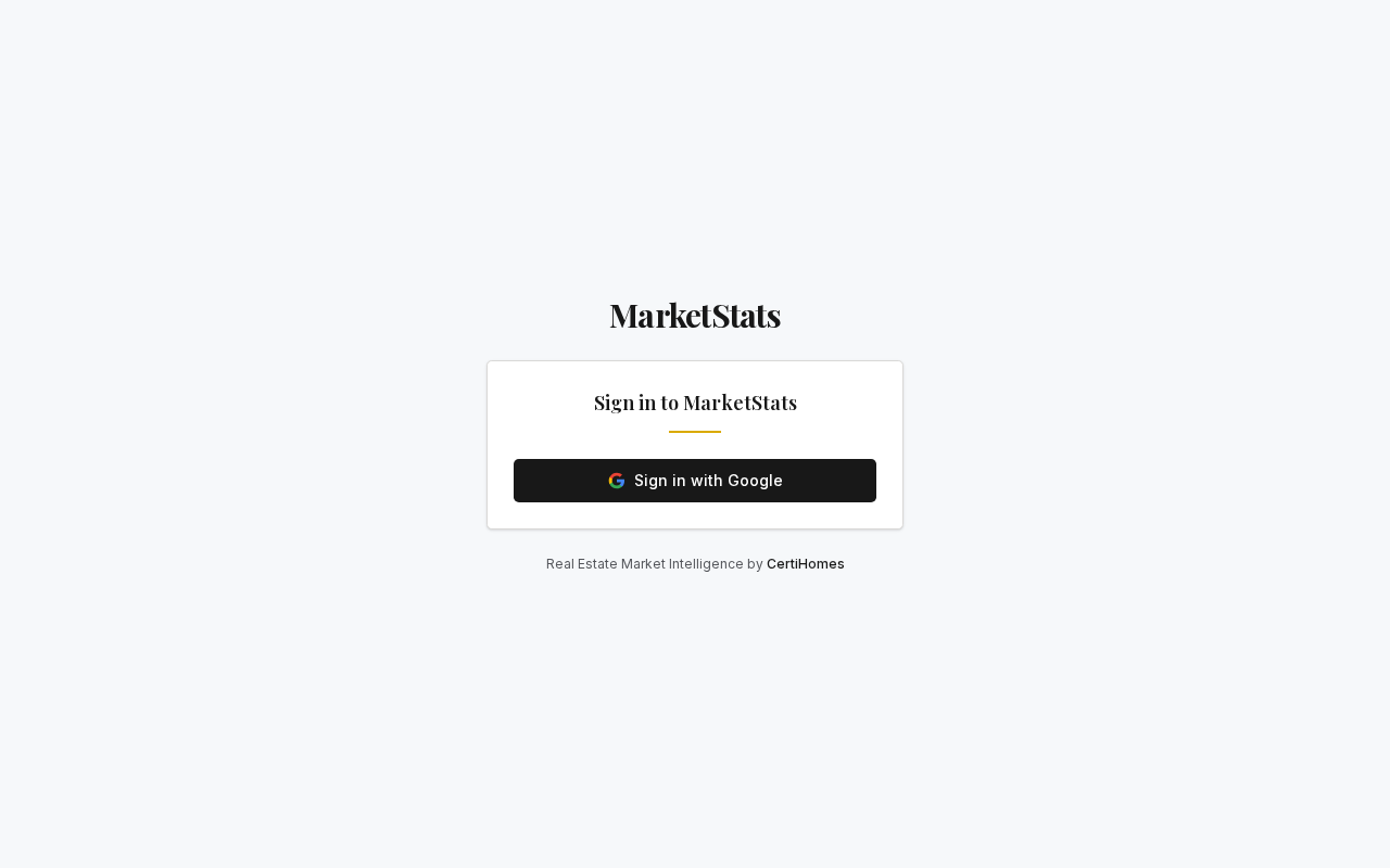 Market Stats Dashboard
